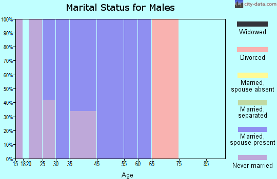 Cedar Grove marital status for males