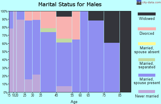 Los Trujillos-Gabaldon marital status for males