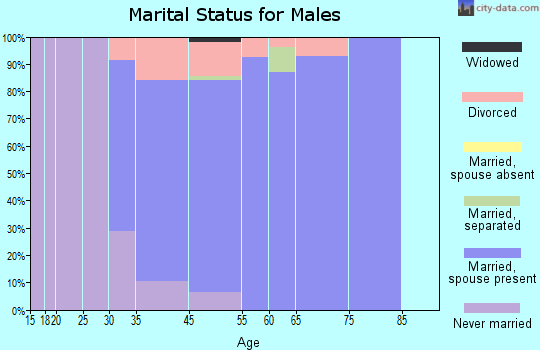 Placitas marital status for males