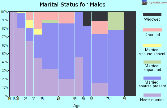Santa Clara Pueblo marital status for males