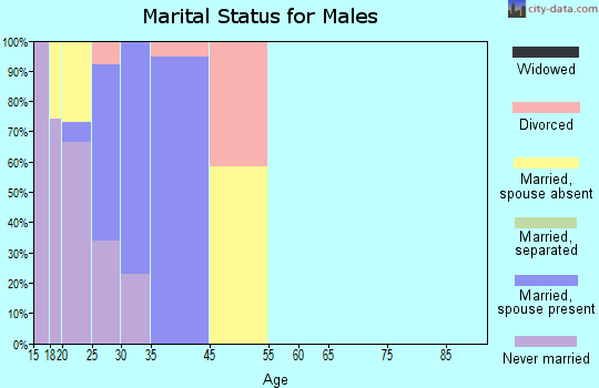 University Park marital status for males