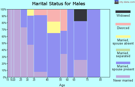 Upper Fruitland marital status for males
