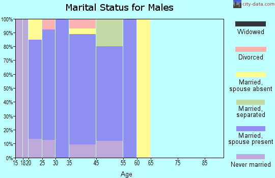 White Sands marital status for males