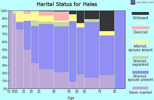 Zuni Pueblo marital status for males