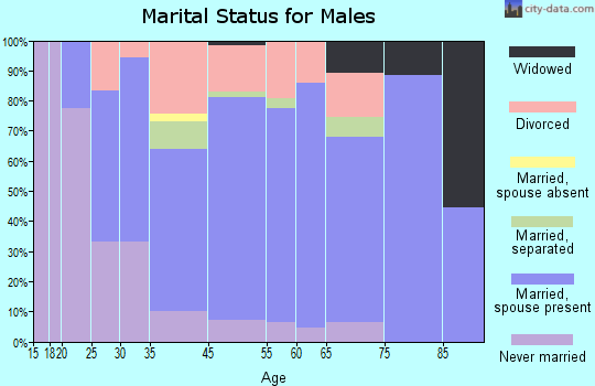 Adams marital status for males