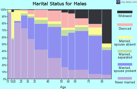 Albany marital status for males
