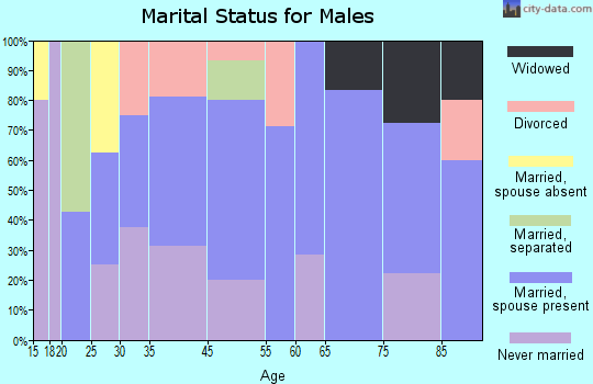 Parkdale marital status for males