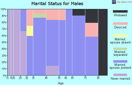 Averill Park marital status for males