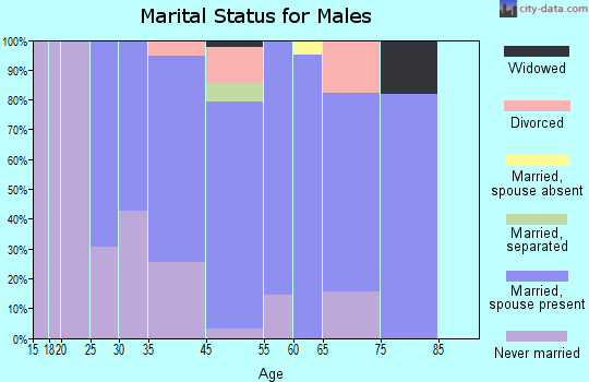 Bedford marital status for males