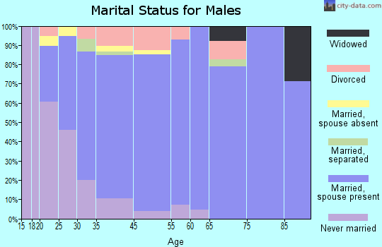 Black River marital status for males