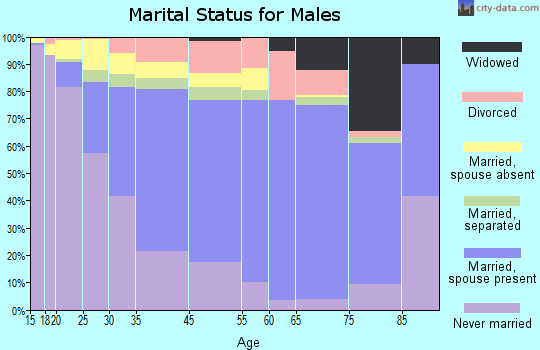 Central Islip marital status for males