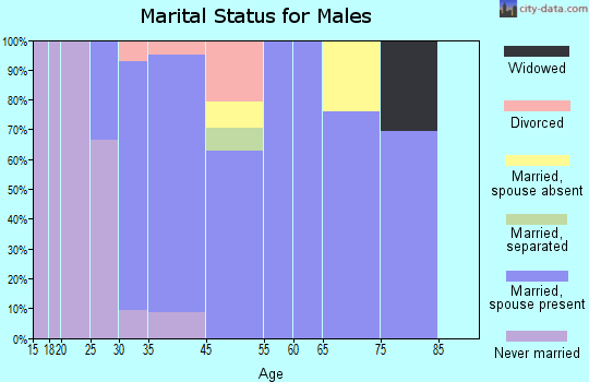 Clarence Center marital status for males