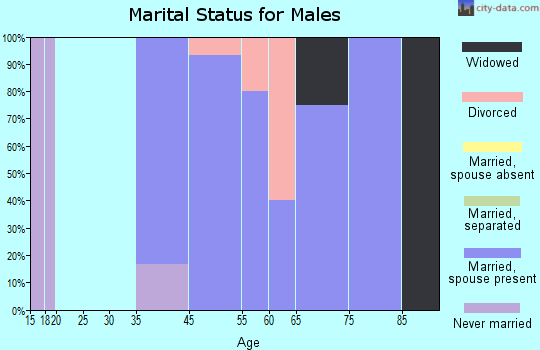 Cove Neck marital status for males
