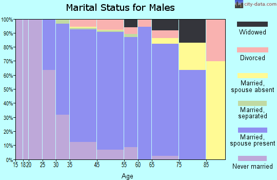 Croton-on-Hudson marital status for males