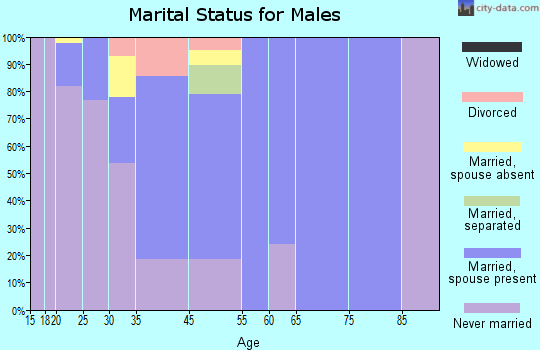 East Ithaca marital status for males