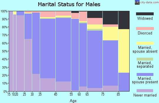 East Northport marital status for males