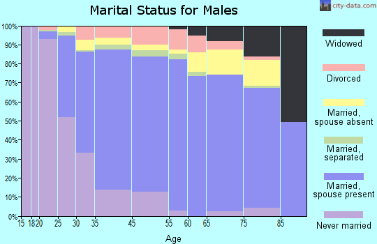 East Patchogue marital status for males