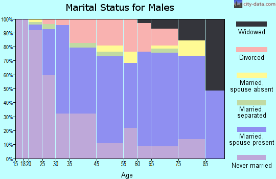 East Rochester marital status for males