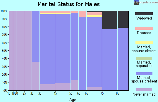 East Williston marital status for males