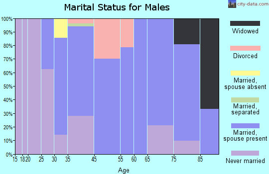 Fort Johnson marital status for males