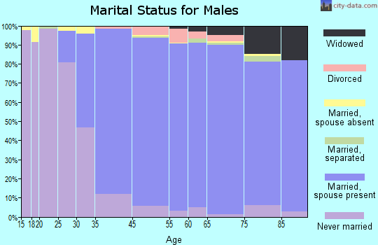 Garden City marital status for males