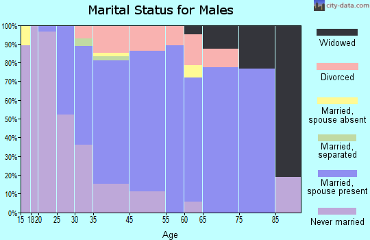 Gardnertown marital status for males