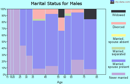 Germantown marital status for males