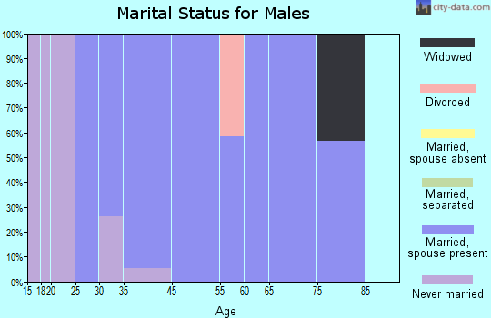 Golden's Bridge marital status for males