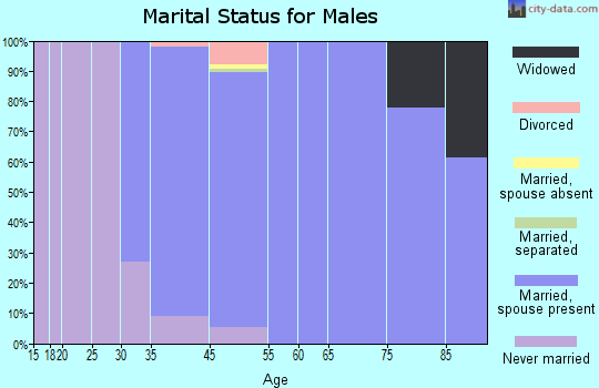 Great Neck Estates marital status for males