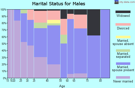 Highland Falls marital status for males