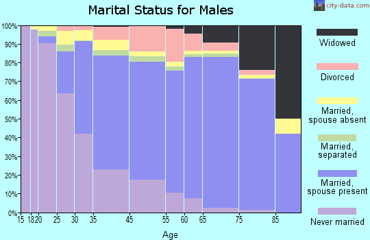 Huntington Station marital status for males