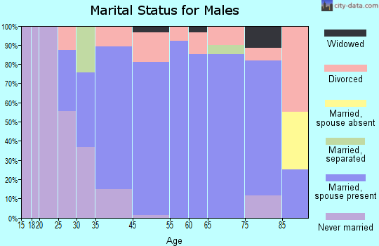 Jamestown West marital status for males
