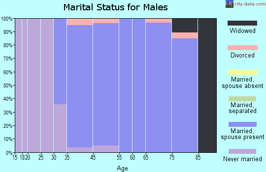 Kensington marital status for males
