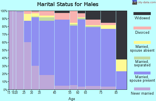 Kings Park marital status for males
