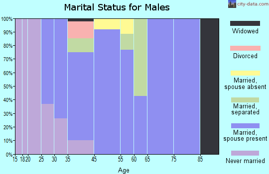 La Fargeville marital status for males