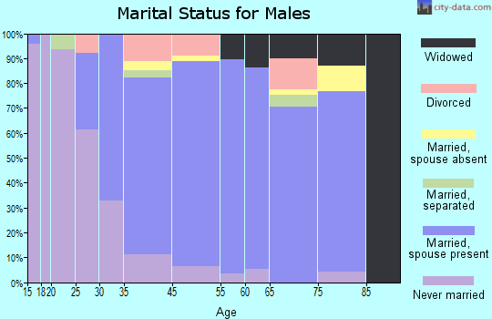 Lake Carmel marital status for males