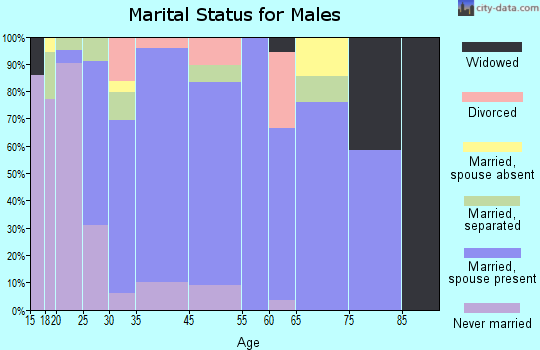 Lake Mohegan marital status for males