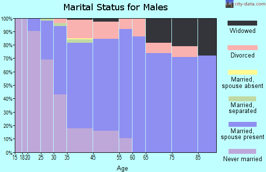 Mattydale marital status for males