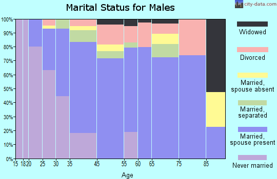Mechanicstown marital status for males