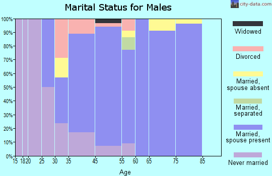 Mill Neck marital status for males
