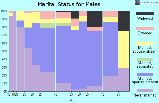 North Bay Shore marital status for males