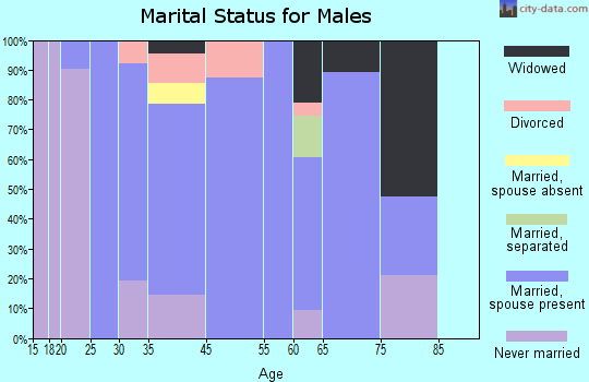 North Collins marital status for males