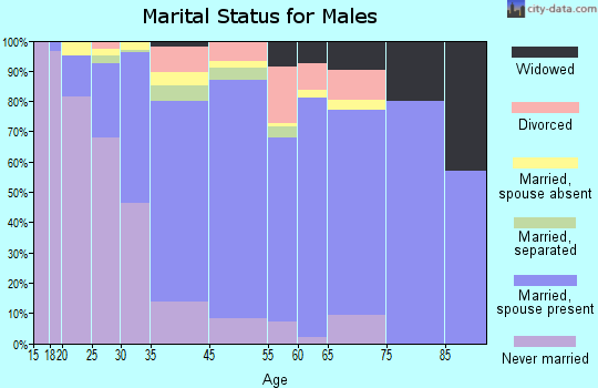 North Lindenhurst marital status for males