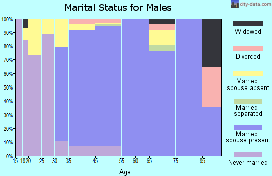Old Westbury marital status for males