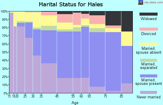 Ossining marital status for males
