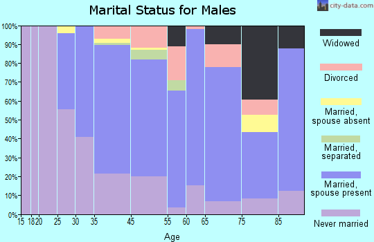 Oyster Bay marital status for males
