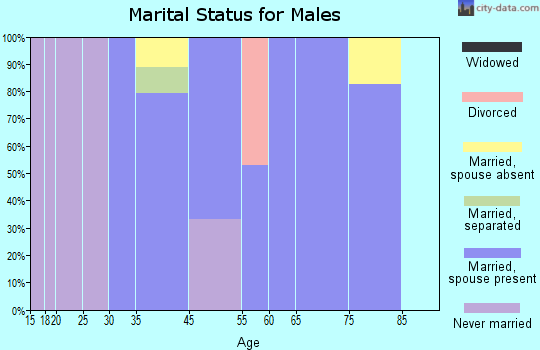 Rock Hill marital status for males