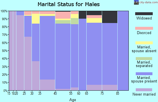 Roslyn Heights marital status for males
