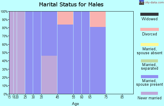 Saddle Rock Estates marital status for males