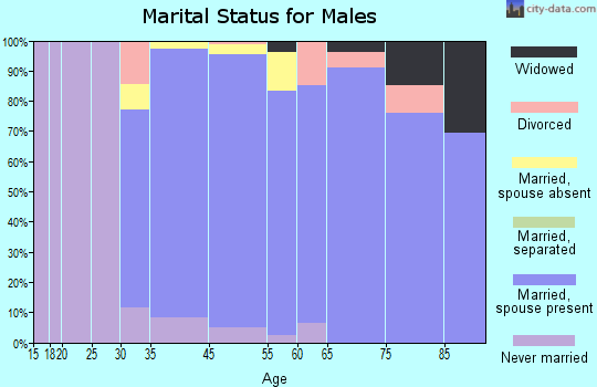 Sands Point marital status for males